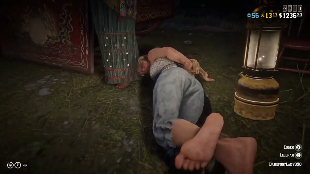 Madame Nazar vende chica atada descalza - Red Dead Online