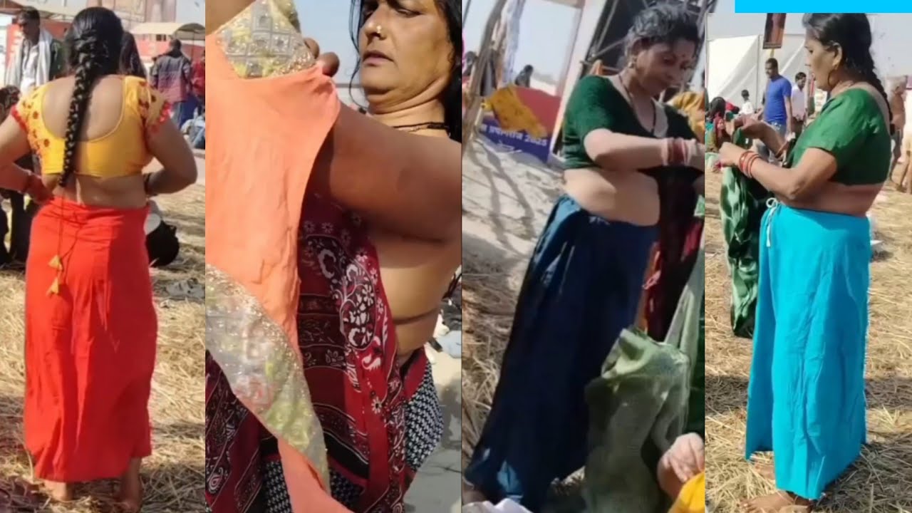Mahakumbh 2025 | Hindu women Holy bathing & open dress change public #gangasnan2025 #viralvideo
