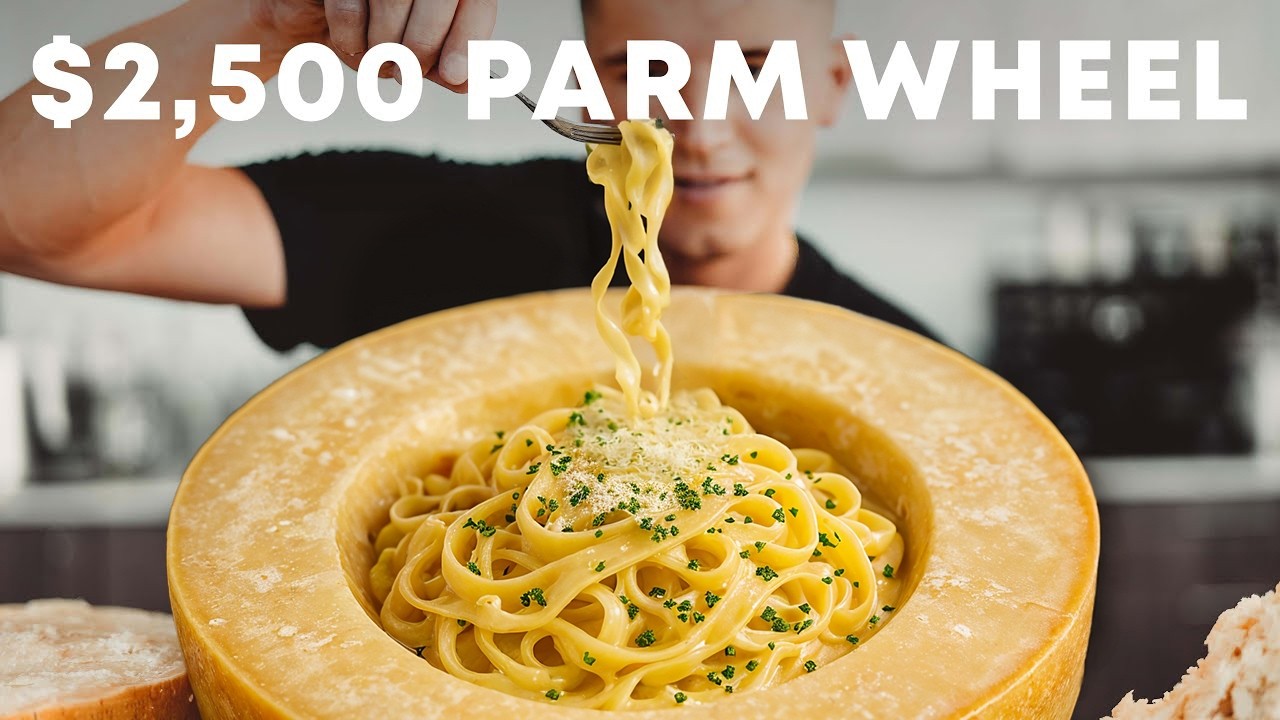 Making Pasta In A Parmesan Cheese Wheel