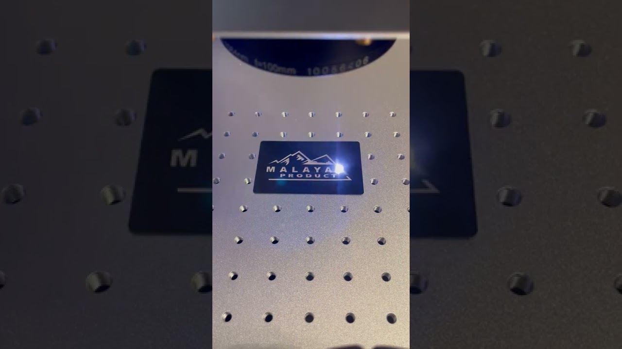 Malayan Products Fiber Laser Engraving, Aluminum Business card Blanks Test.