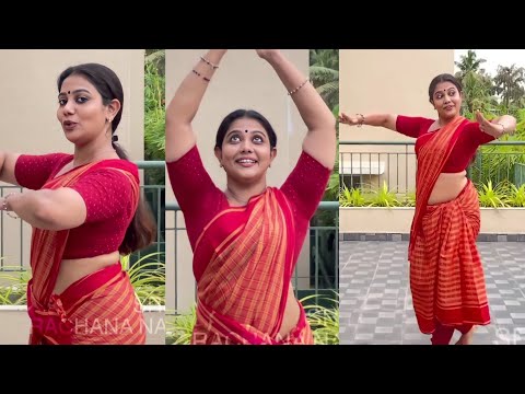 Mallu aunty hot navel | Rachana narayanankutty hot