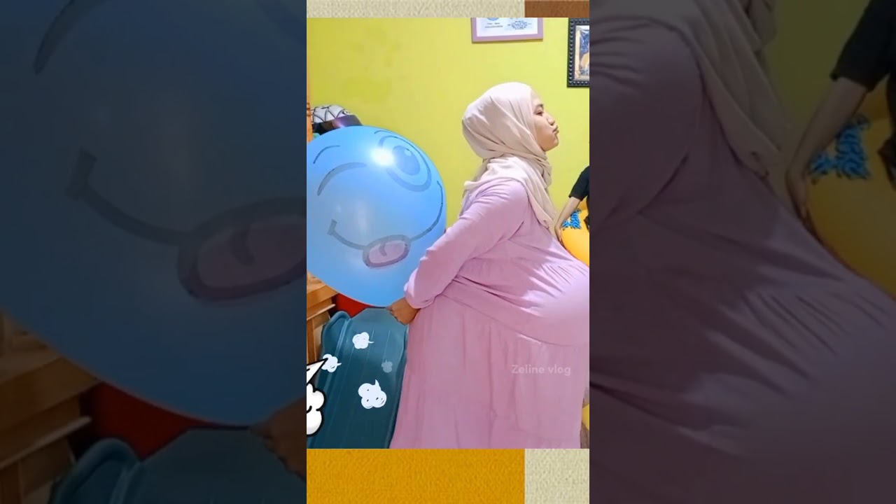 Mamah Zeline hamil tiup balon pakai angin kentut #short #dramaibuhamil