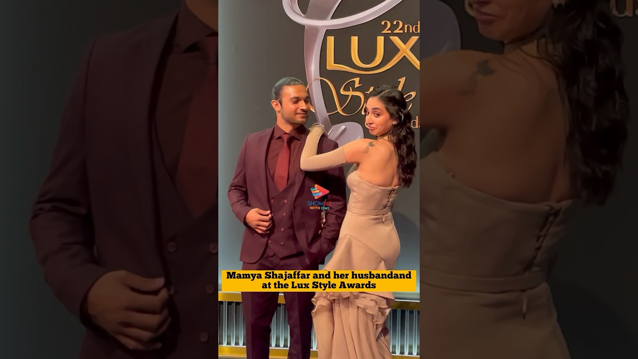 Mamya Shajaffar and her husbandand at the Lux Style Awards #luxstyleawards #viralvideo
