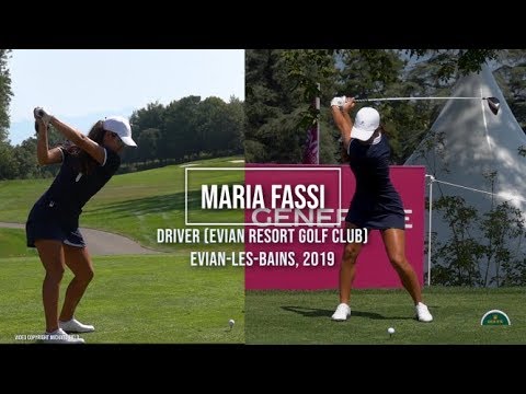 Maria Fassi Golf Swing Driver (DTL & FO), Evian Championship, Evian-les-Bains, July 2019.