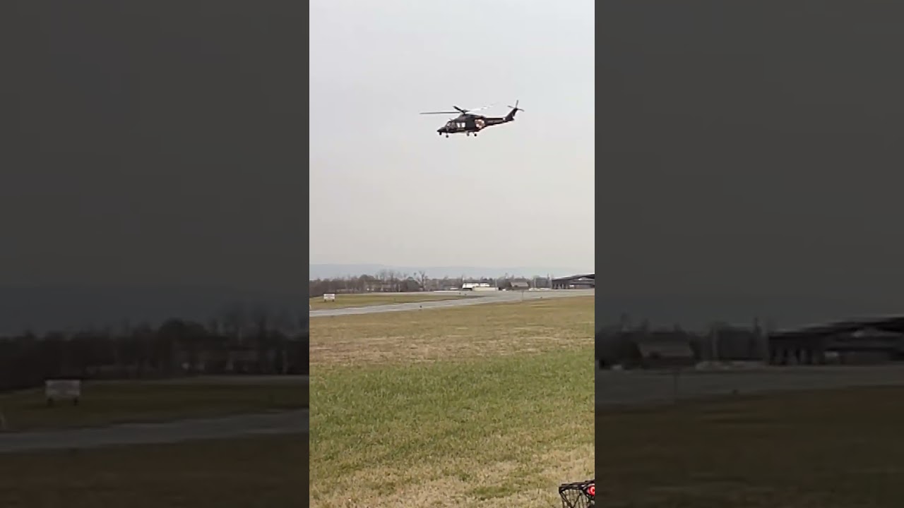 Maryland State Police Medivac taking off Frederick Maryland