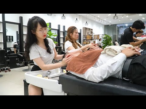 Massage barber shop, Shampoo, neck, ears, head massage, hair styling.