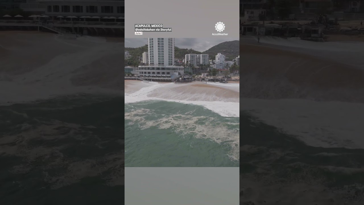 Massive Waves Slam Beachgoers in Mexico After Storm Alvin