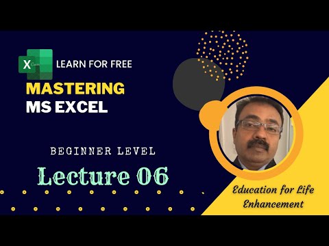 Mastering Excel Lecture 06, Sorting by Vairavan Shanmugam, We ensure that to make you an Expert.