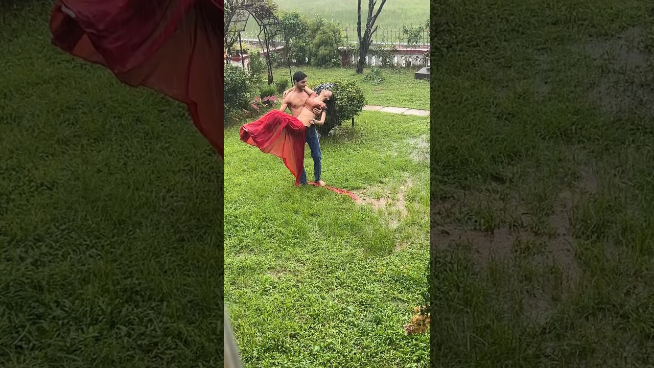 Maza hi gaya , I swear … #gehanavasisth #rain #shoot #barish