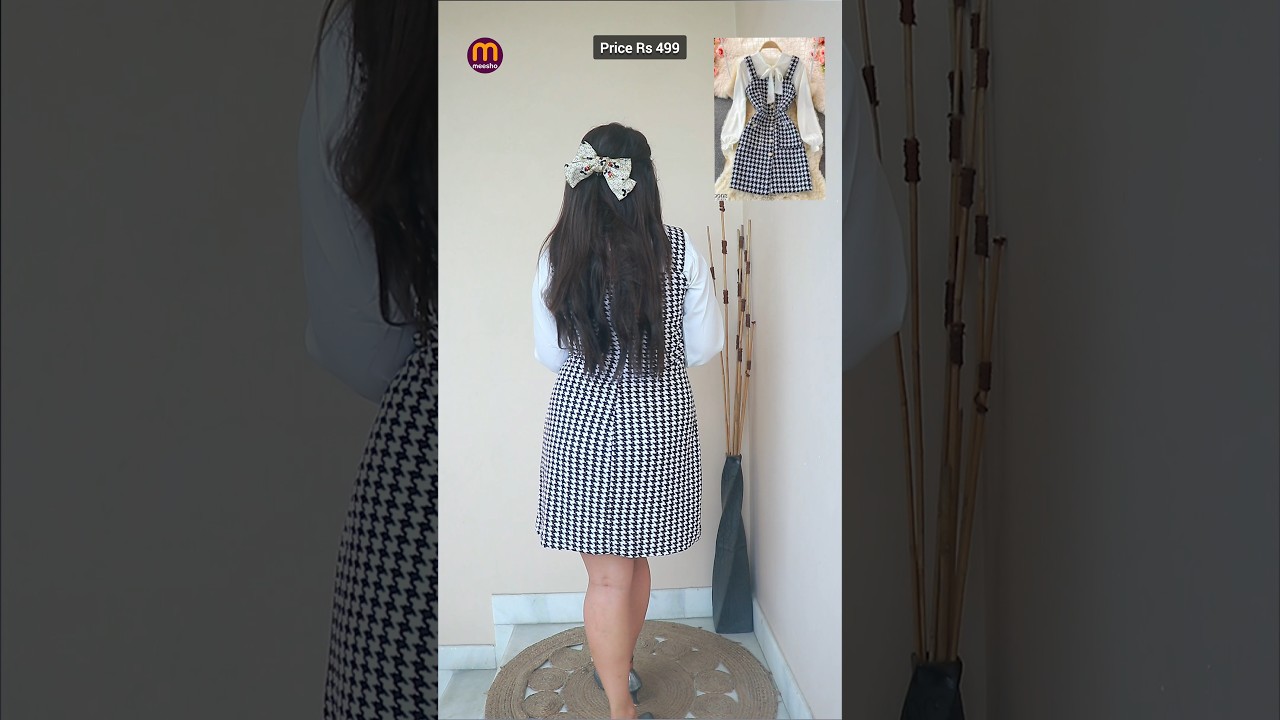 #meeshofinds Korean dress haul under ₹500 | meesho dress haul cute #meesho #meeshohaul #dress #short