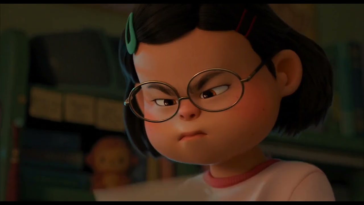 Mei talks herself in her room
