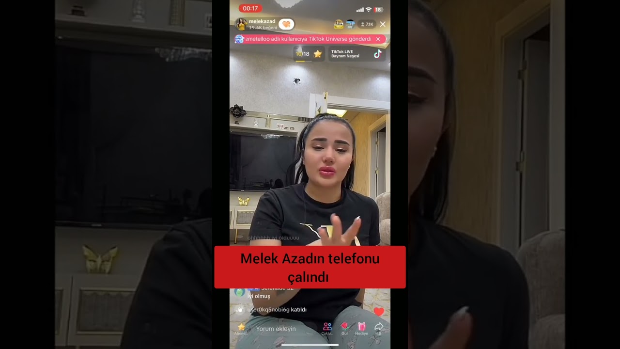 MELEK AZAD- ın TELEFONU ÇALINDI ( SON AÇIKLAMASI )#melekazad#fpy