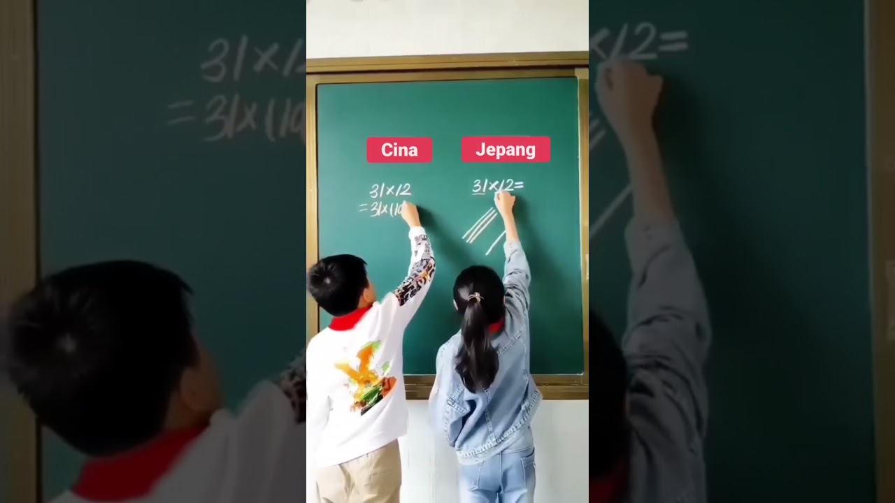 Menghitung Perkalian Cara Cina Vs Jepang #Shorts