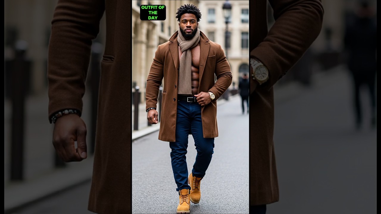 Men's Coat + Jeans Combo, Paired with Tim's Boots – Men's Fashion Trends #fashion #outfitideas