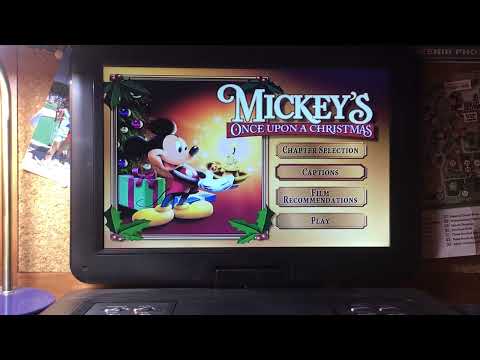 Menu walkthrough of Mickey’s once upon a Christmas 1999 dvd