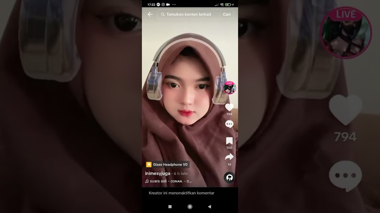 Messy live tanpa jilbab