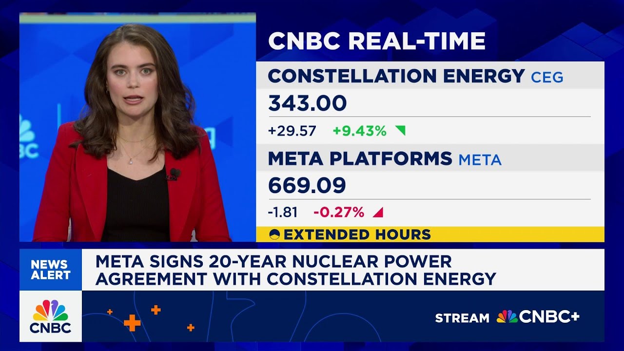 Meta signs 20-year nuclear power agreement with Constellation Energy