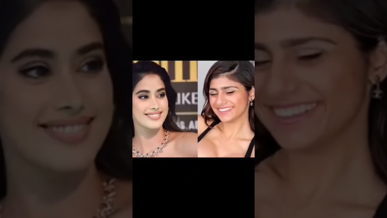 Mia khalifa kiss kissing Bollywood actress Janvi kapoor #music #love #song #bollywood #kissing