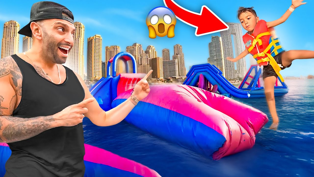 MIAZ ZIJN EERSTE KEER OP EEN WATER SPRINGKUSSEN PARK! 💦| LAKAP JUNIOR