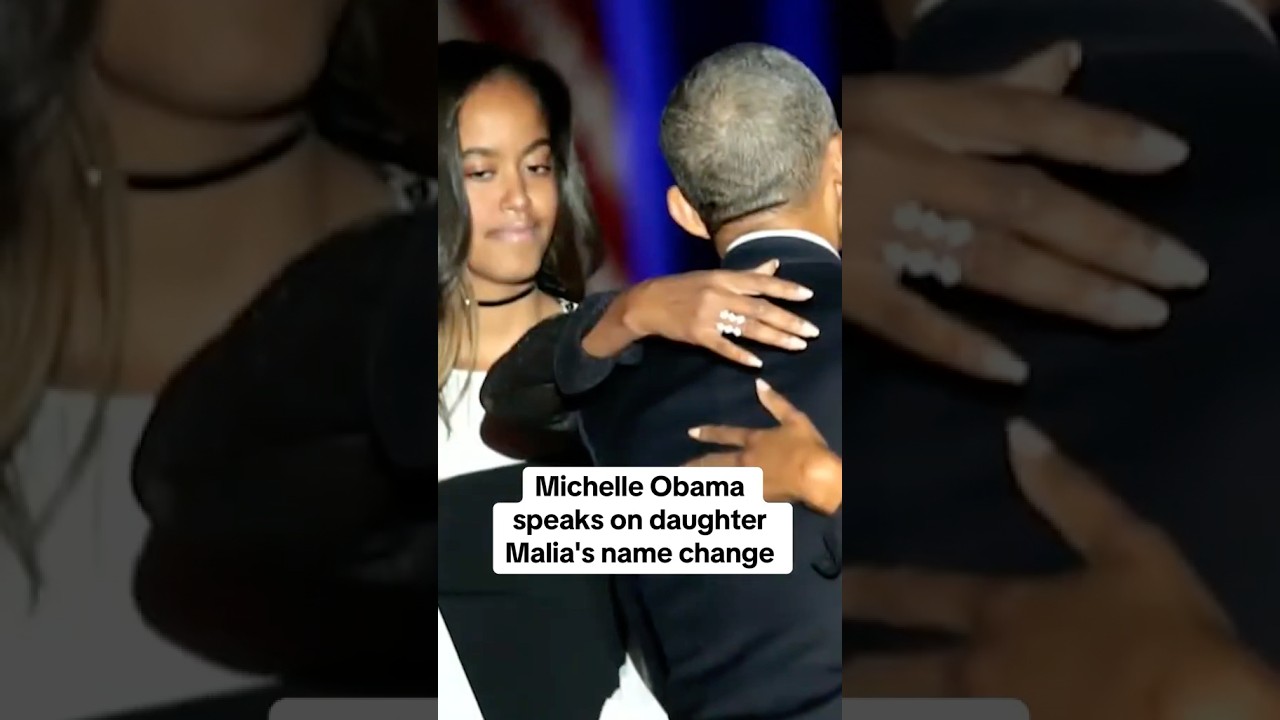Michelle Obama addresses her daughter Malia dropping her last name #shorts