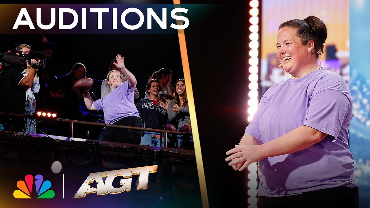 Middle School Teacher Amanda Badertscher Nails IMPOSSIBLE Football Trick Shots! | AGT 2025