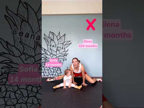 Middle Split with ma sister 😍💕 #easy #howto #tutorial #splits #gymnast
