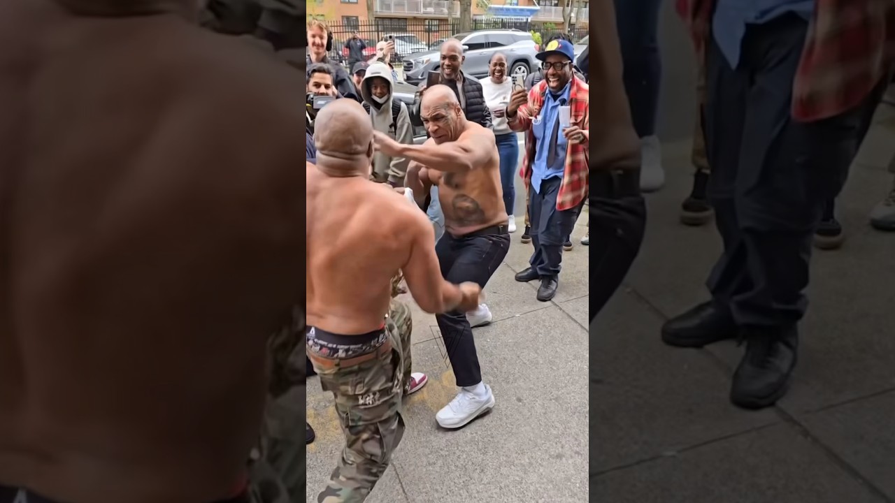MIKE TYSON & SHANNON BRIGGS STREET FIGHTING IN NEW YORK!😳 #shorts