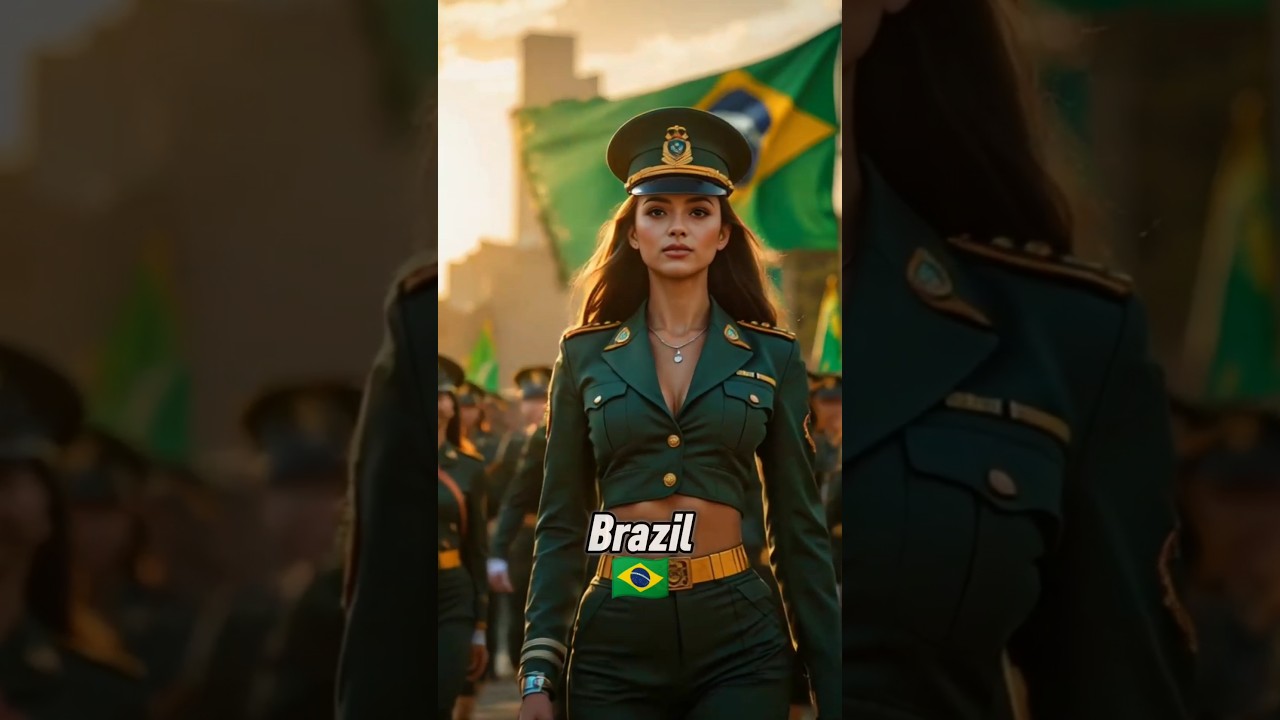 Military Parade Highlights: Girls from Russia, France#youtubeshorts#capcut#ai#midjourney