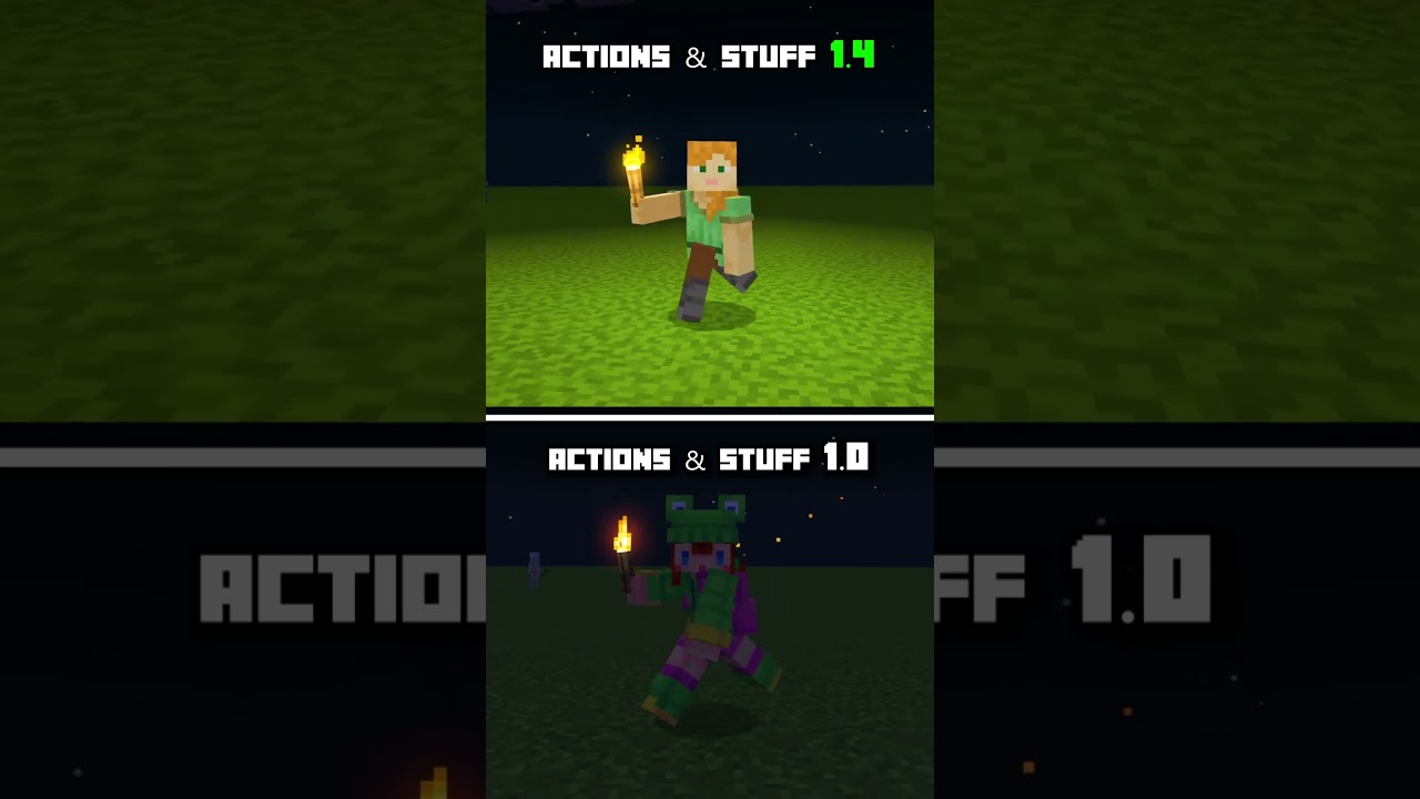 Minecraft NEW Actions & Stuff (1.4) vs OLD VERSION (1.0) #shorts