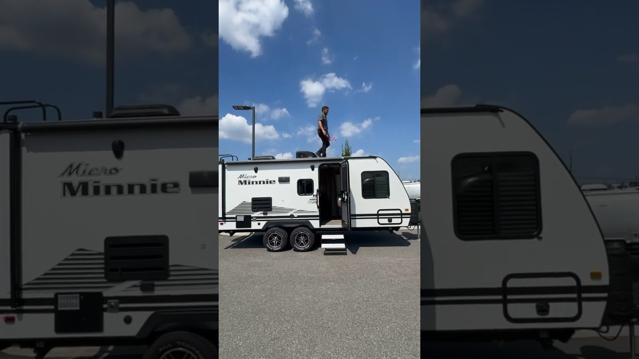 Mini camping trailer tour #travel #camping #tinyhouse #rvlife