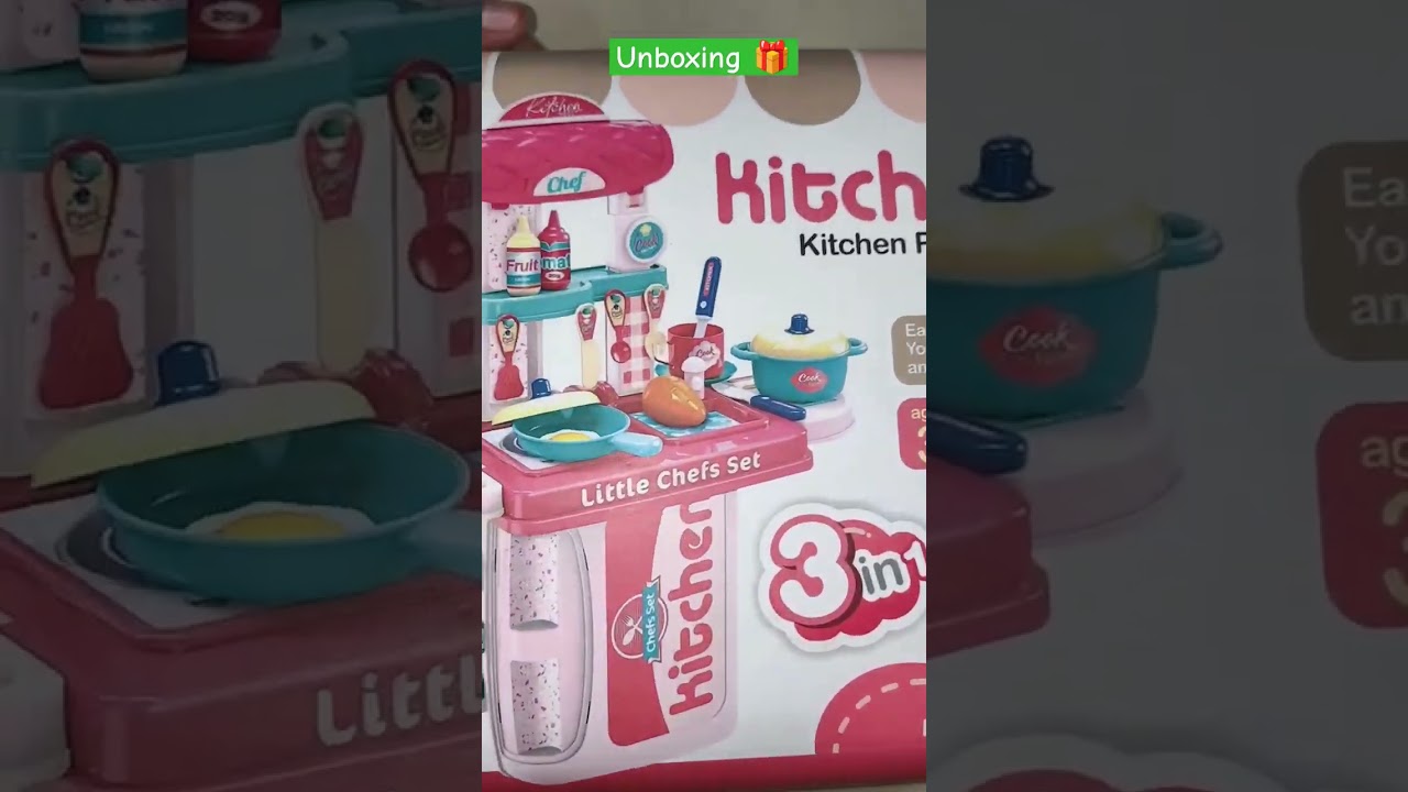 Mini Kitchen Play Set For Kids Girl❤#shorts #unboxing #flipkart #kitchenset #toys #viral