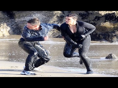 Mixed Fight | Female vs Male | Agent woman beats up men | Includes headscissor