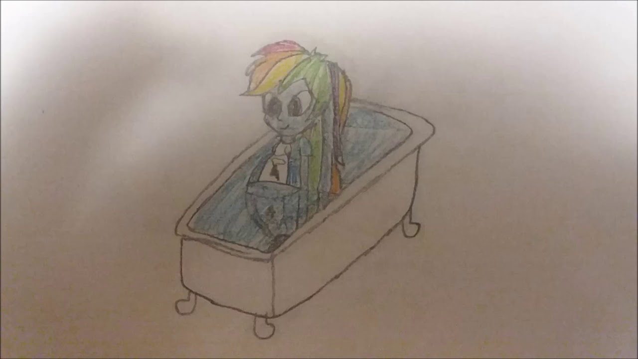 MLP EG: Rainbow Dash Bathtub Water Inflation