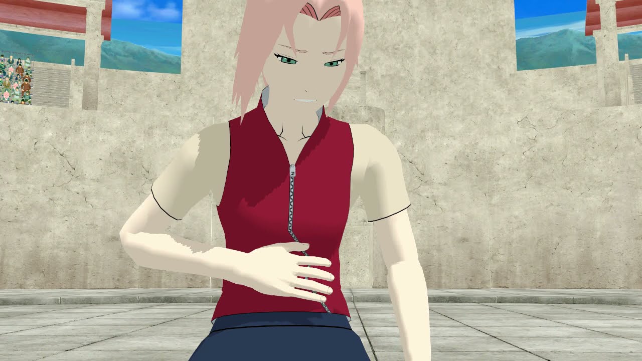 MMD belly punch || SAKURA VS INO