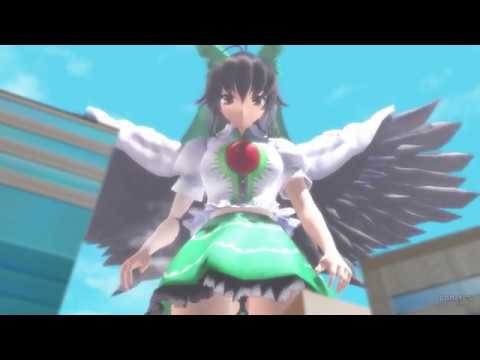 [MMD giantess]街に遊びに来た巨大娘(霊烏路空ver)/giantess came to play the town(Reiuzi Utsuho edition)