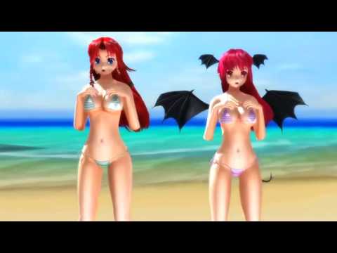 [MMD] Hong Meiling & Koakuma Sexy Bikini Dance 「 東方 - 美鈴 & 小悪魔 」 HD