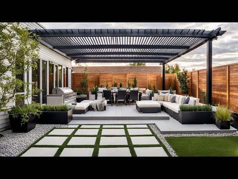 Modern Patio Designs: Elegant Backyard Ideas with Luxury Pergola & Landscaping Trends
