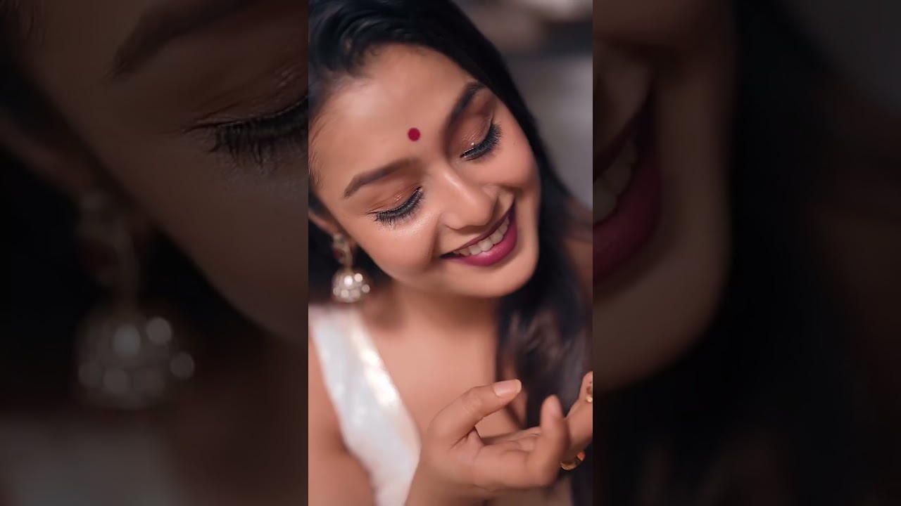 Mokksha  #cute #saree #photoshoot