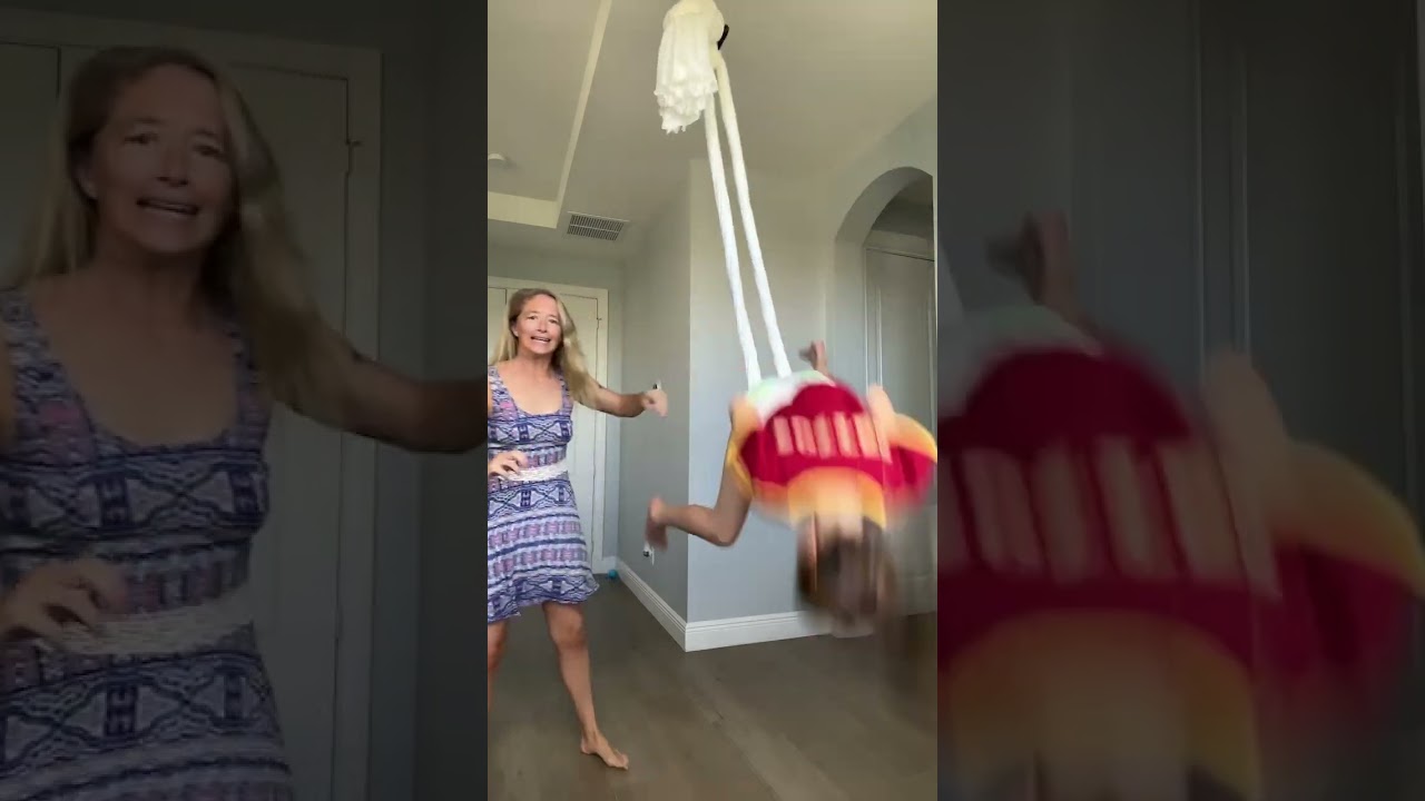 Mom pushes her daughter off swing!😱