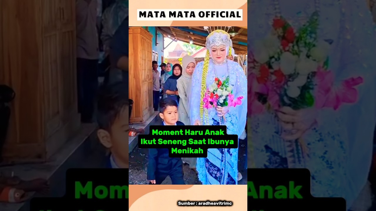 Moment Haru Anak Bahagia Saat Ibunya Menikah #wedding #trendingshorts #shortsfeed