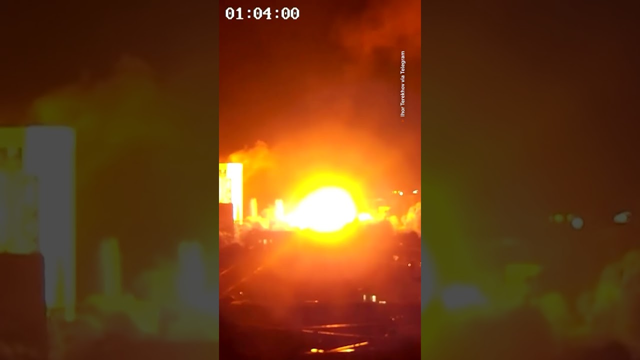 Moment Ukraine's Kharkiv was hit by Russian attack
