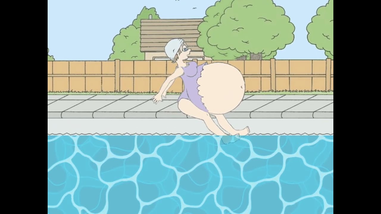 Momma's big pool belly