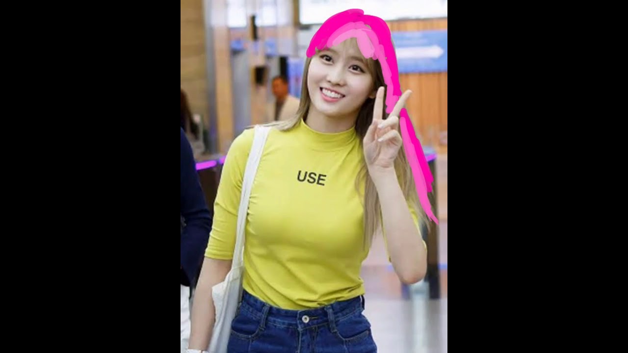 MOMO TWICE PINK SUNSET HAIR COLOR | #MOMO #TWICE #HAIRCOLOR #KPOP #KPOPHAIRCOLOR