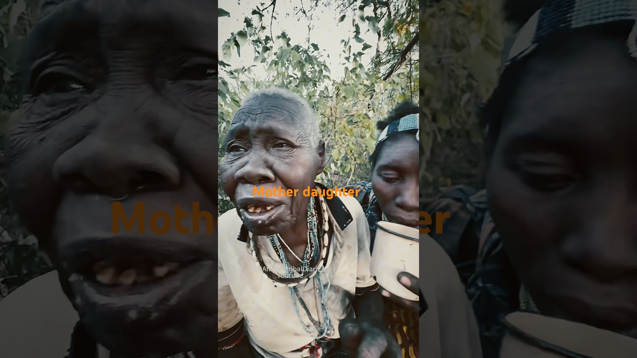 Mother and daughter of the Hadzabe tribe#africa #lifestyle #mom#love