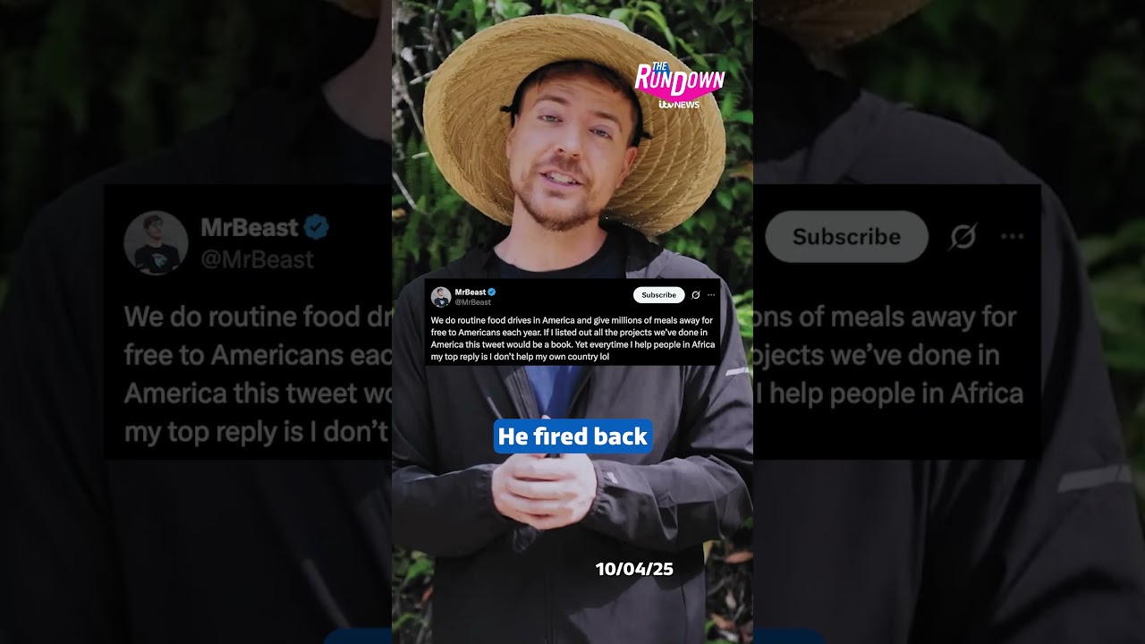 MrBeast claps back at critics | ITV News
