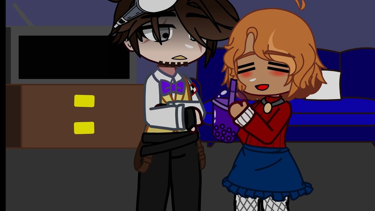 Ms.Afton tried out the grimace shake|||FNAF|||AU|||