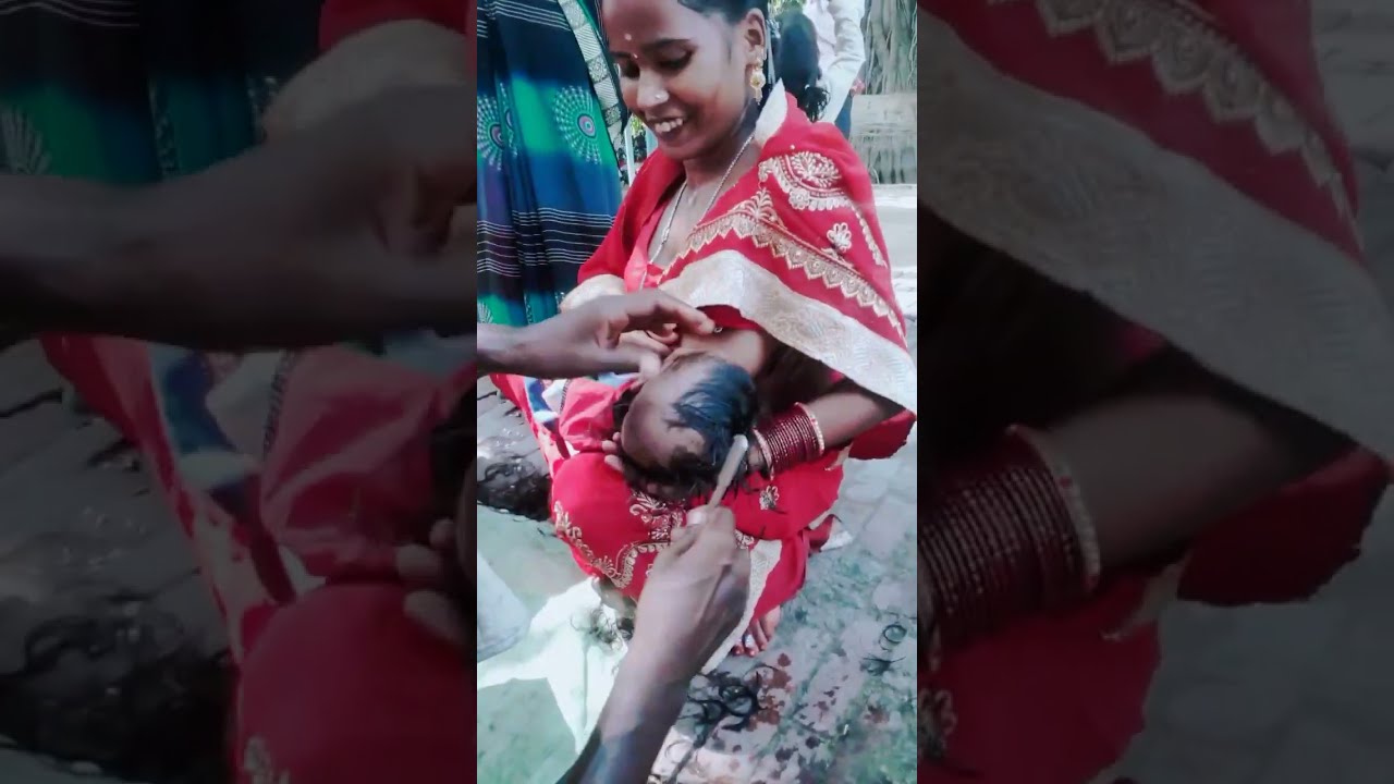 Mundan feeding || Mundan breastfeeding || letest new vlog || mundan feeding fashion hair cutting