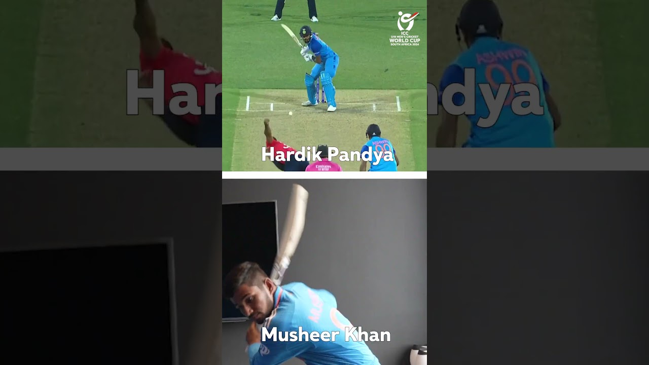 Musheer Khan nails the imitation of senior team stalwarts 👌 #U19WorldCup #Cricket