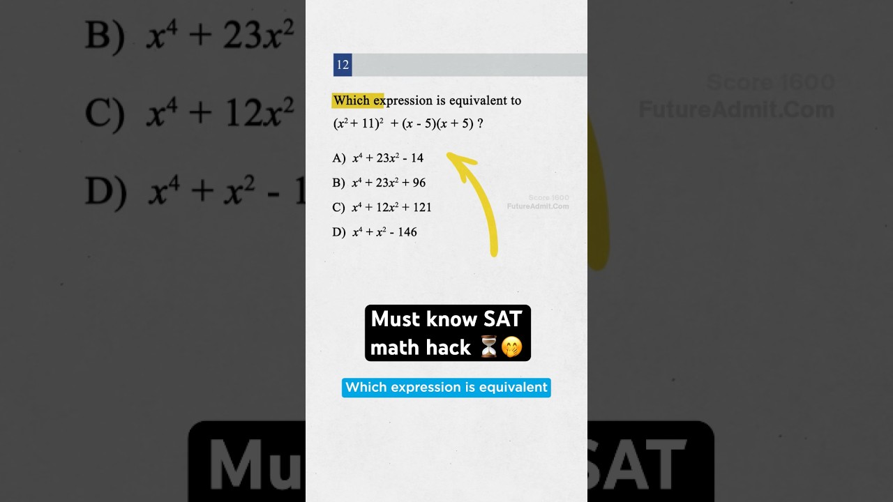 Must know SAT math hack 👀🤭 #digitalsat #satprep