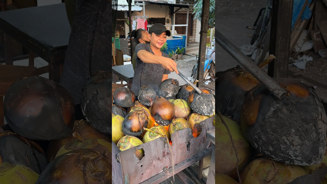 Must Try! Roasted Hot Coconut Water in Indonesia